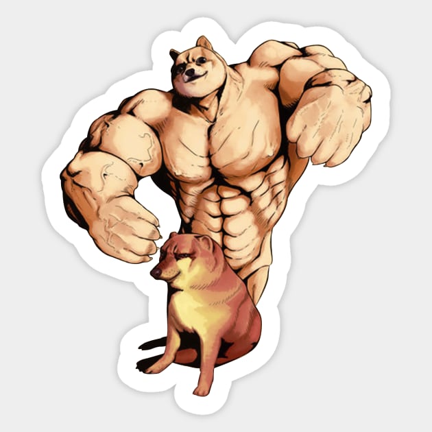 Swole Doge Sticker by Polomaker